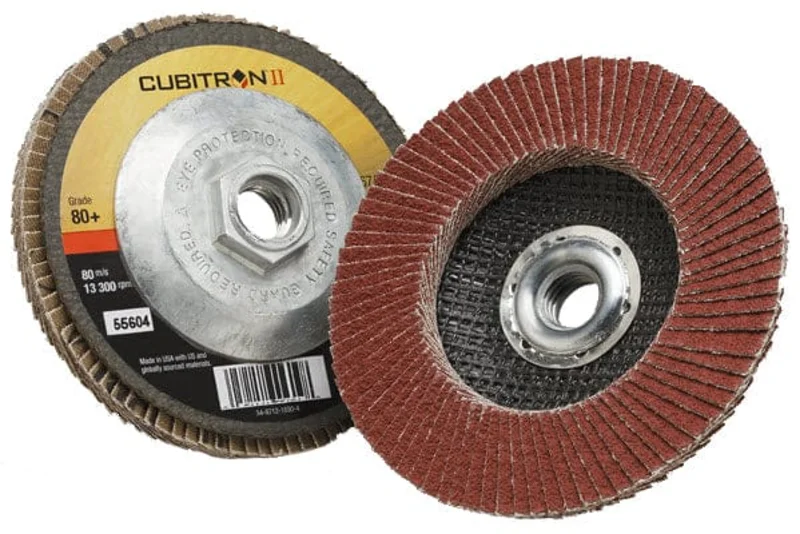 3M Cubitron II Flap Disc 967A 4 1/2" Type 27 Grade 80+ with Hub 55604