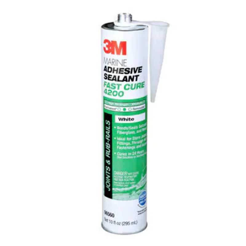 3M Marine Adhesive Sealant 4200FC Fast Cure, PN06560, White, 295 mL Cartridge, 12/Case