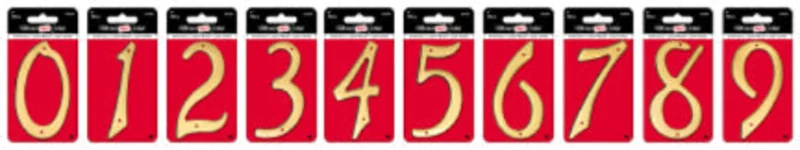 4 BRASS NUMBER 4