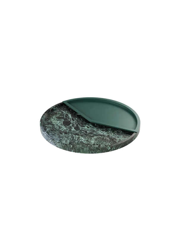 5 O' CLOCK Tray marble white + white