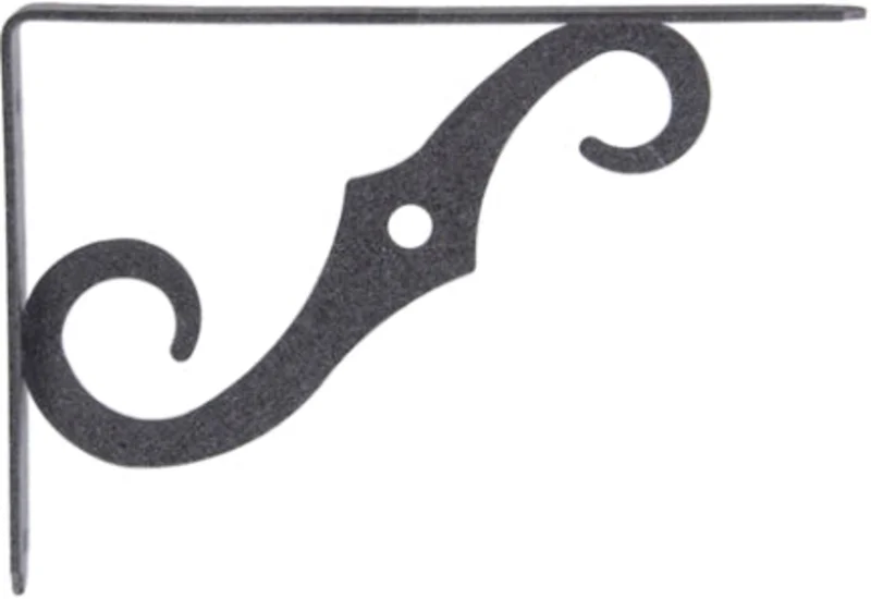 5X3-1/2 ANTIQUE BLACK ORN SHELF BRCKT