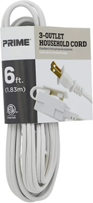 660606 6 16/2 SPT-2 3-OUTLET WHITE CORD