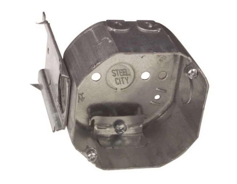 ABB Installation Steel City Electrical Ceiling Box 22.5 cu in Octagon Galvanized Steel Silver