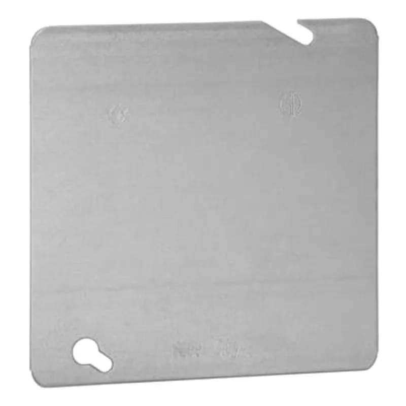 ABB Installation Steel City Square Box Cover, 4-11/16 Inch Square, 72C1-25R