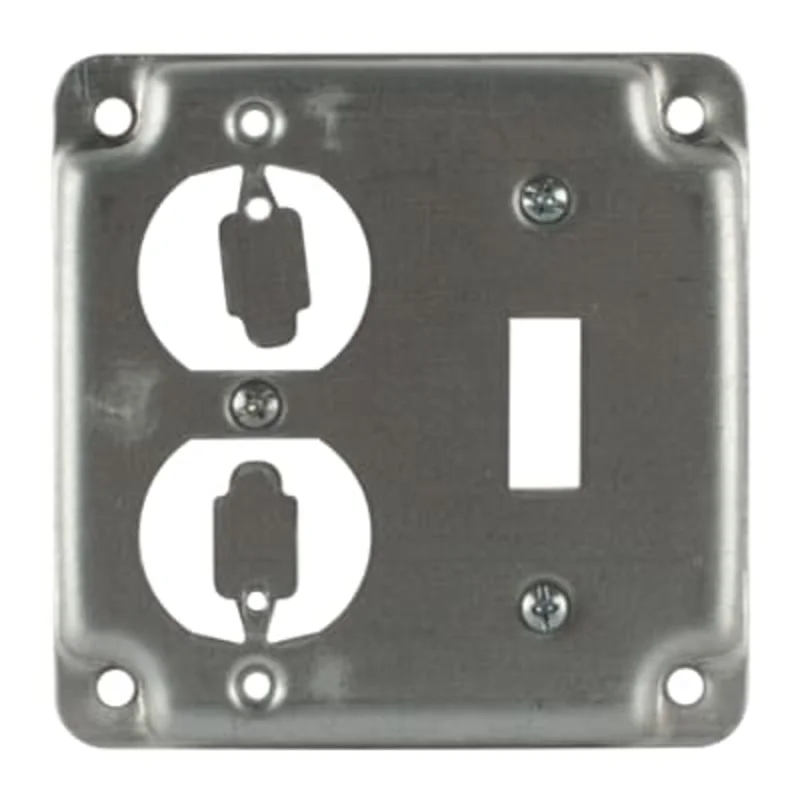 ABB Installation Steel City Square Box Surface Cover, 5 Cubic Inches, 4 Inch Square x 1/2 Inch Deep