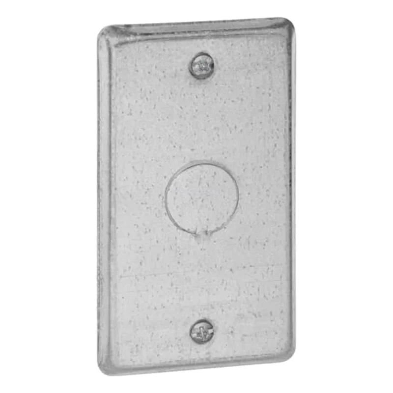 ABB Steel City 1-Gang Metal Electrical Box Cover with 1/2 Knockout