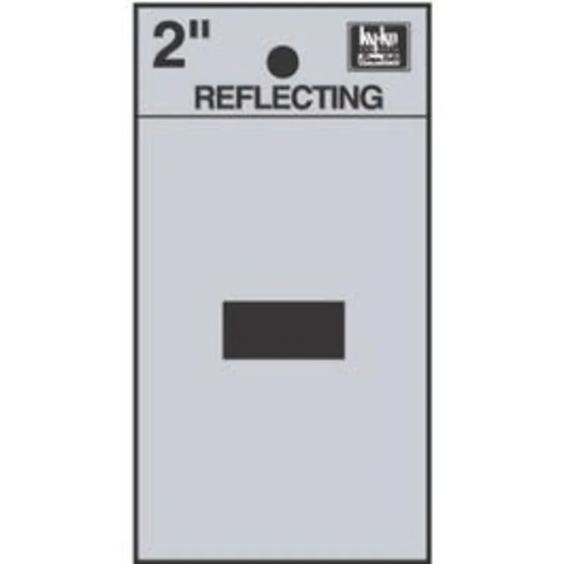 Address Letters, "Hyphen", Reflective Black/Silver Vinyl, Adhesive, 2-In.
