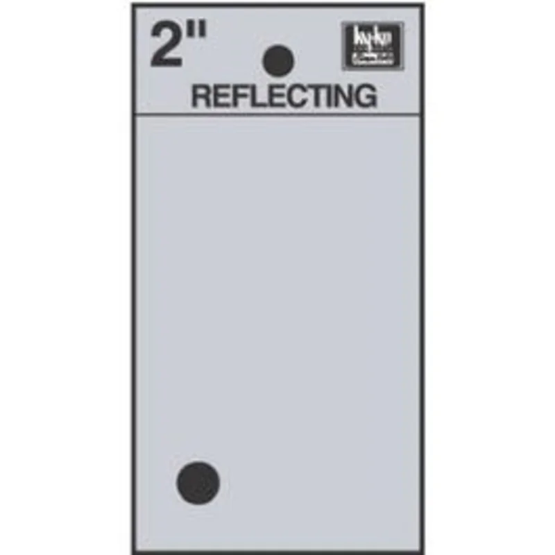 Address Letters, "Period", Reflective Black/Silver Vinyl, Adhesive, 2-In.
