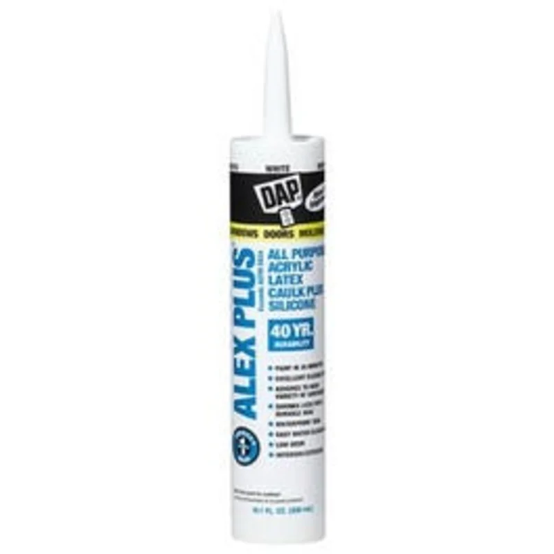 Alex Plus Acrylic Latex Caulk, White, 10.1-oz.