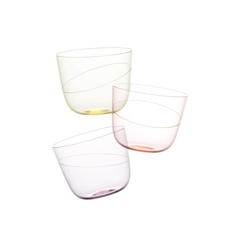 Alpha water tumbler with engraved ellipse Citrin