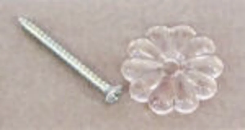 American Hardware Manufacturing Rosette Button Clear