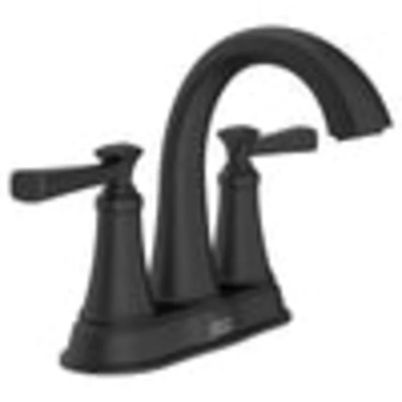 American Standard Glenmere 4-Inch Centerset 2-Handle Bathroom Faucet 1.2 gpm/4.5 L/min With Lever Handles Matte Black