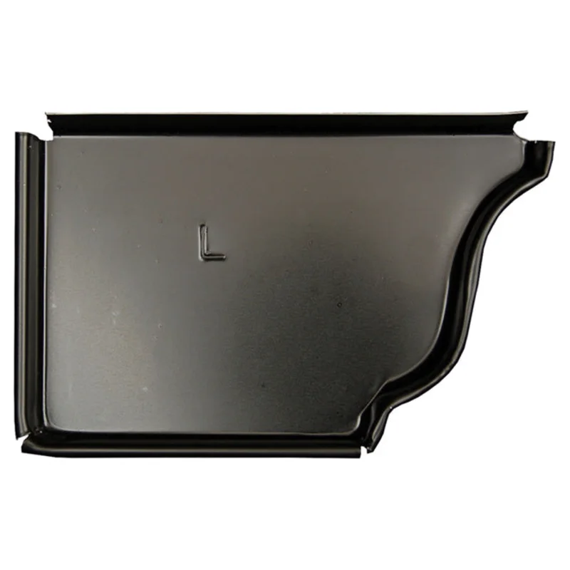 Amerimax Aluminum K Style Left End Gutter Cap Black