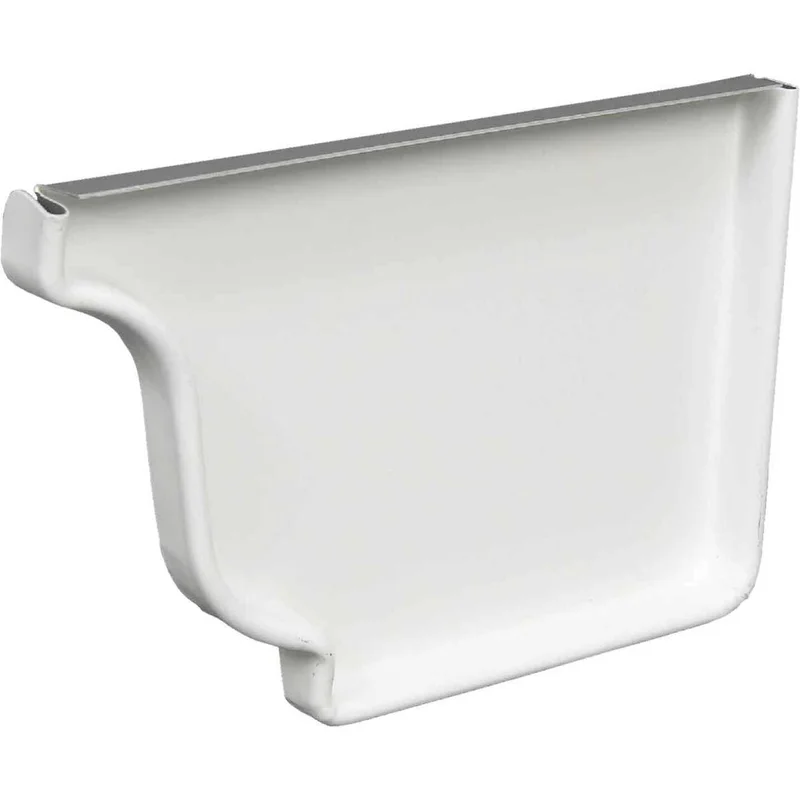 Amerimax Aluminum Right Gutter End Cap White