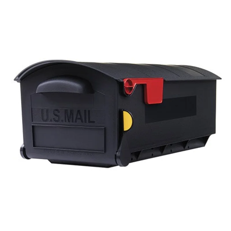 Architectural Mailboxes Patriot Large Post Mount Mailbox, Black Black