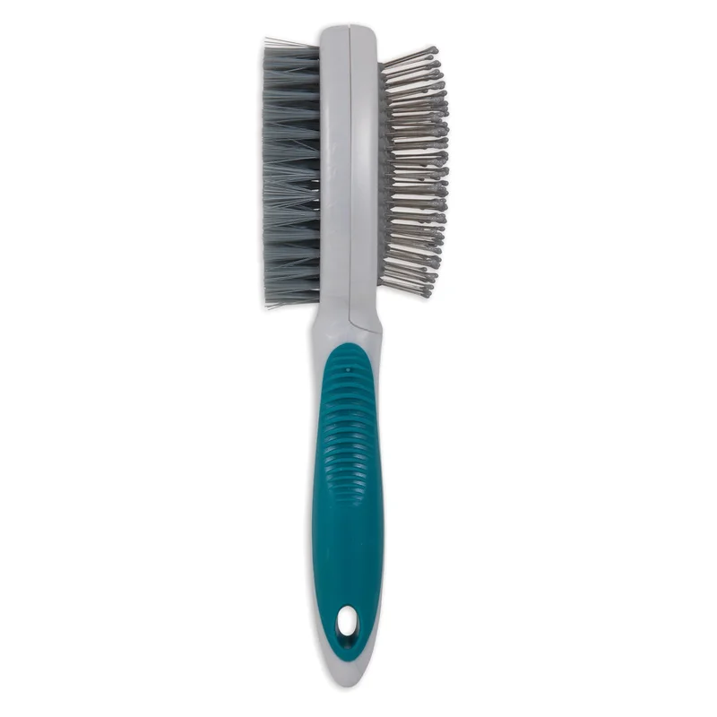 Aspen Pet Furbuster Dog Pin/Bristle Brush Teal/Pearl