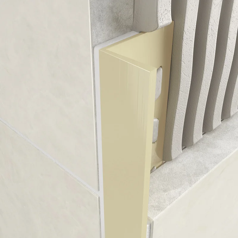 Atrim 12mm Straight Edge PVC Ivory Tile Trim - 2.5m White