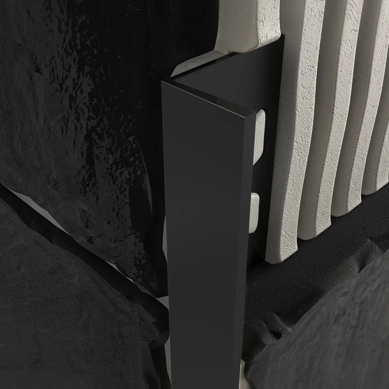 Atrim 4.5mm Straight Edge PVC Black Tile Trim - 2.5m White