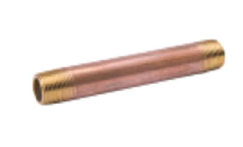 B & K Industries 1/4-in Diameter Nipples Schedule 40 Red Brass 4"