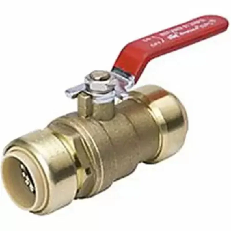 B & K Industries Brass Push Ball Valve 1/2"