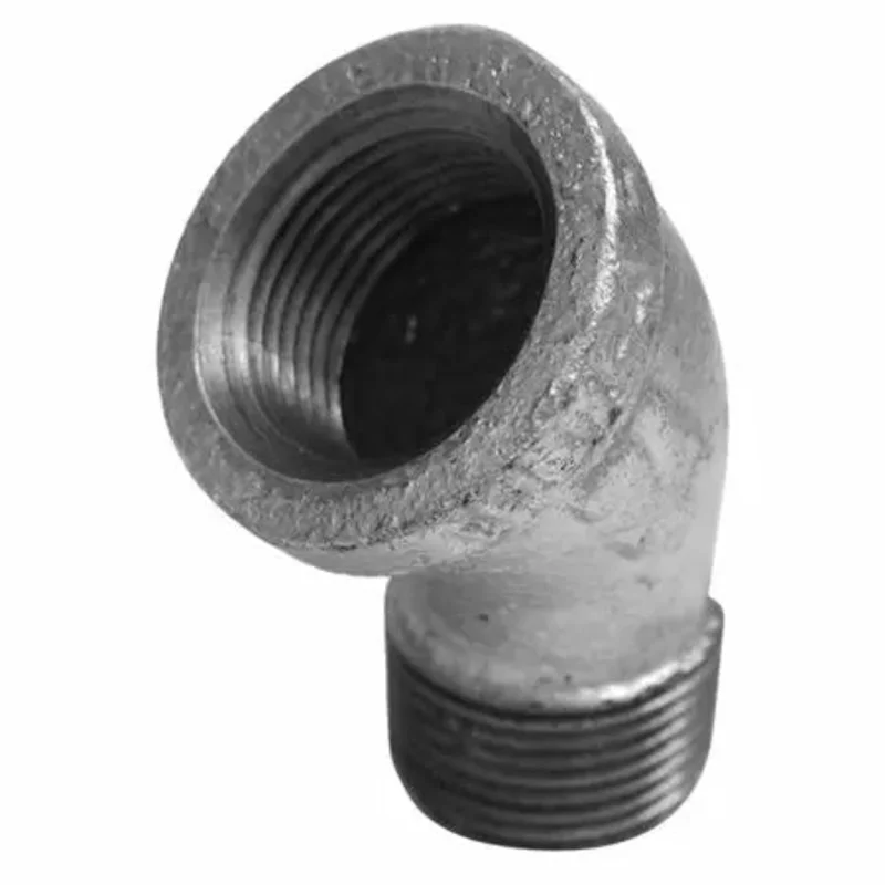 B & K Industries Galvanized 45 Elbow 150# Malleable Iron Threaded Fittings 1/2"
