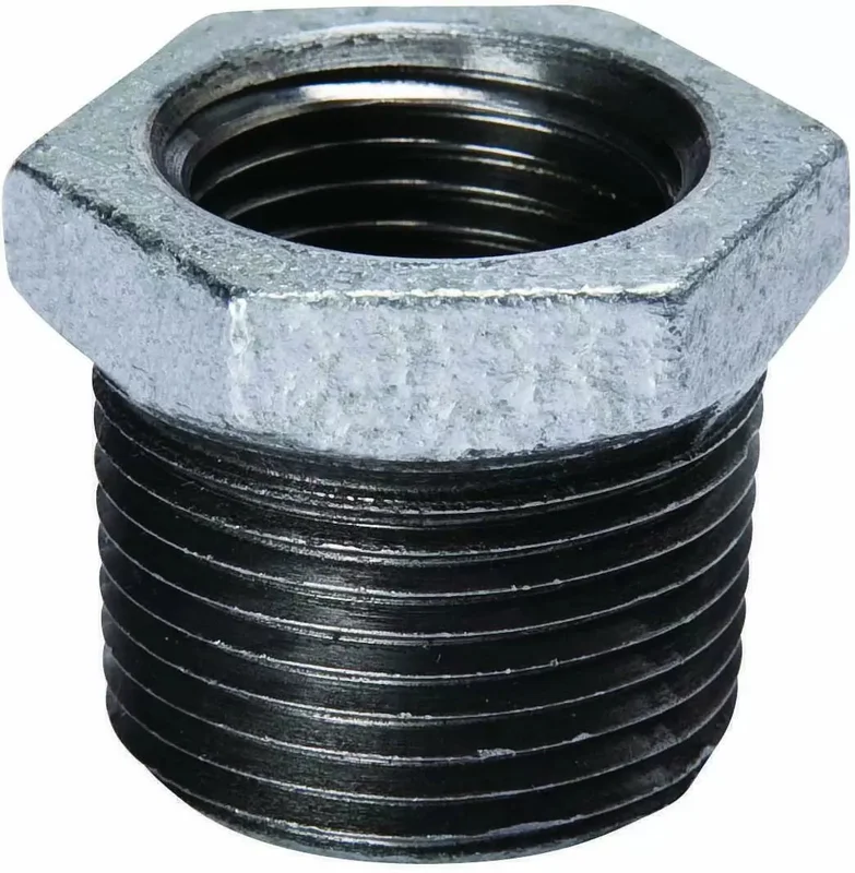 B & K Industries Galvanized Hex Bushing 150# Malleable Iron Threaded Fittings 3 x 1 1/2"