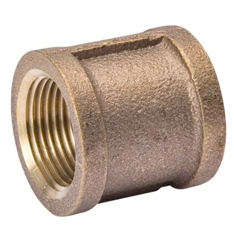 B & K Industries Red Brass Coupling Pipe 3/8"