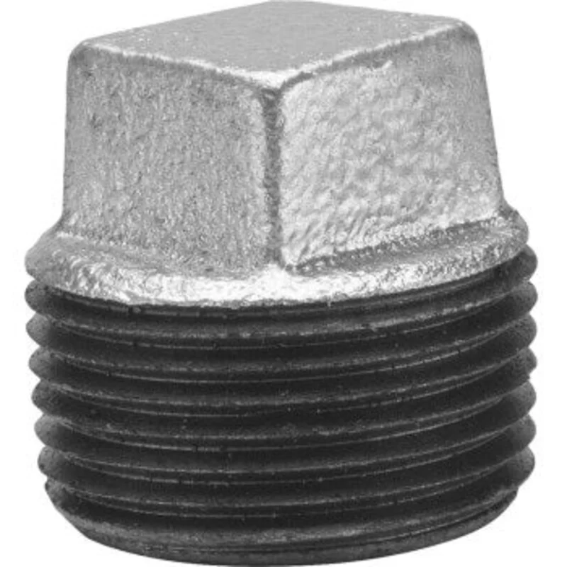 B & K Industries Square Head Plug 150# Malleable Iron Threaded Fittings 3/4"