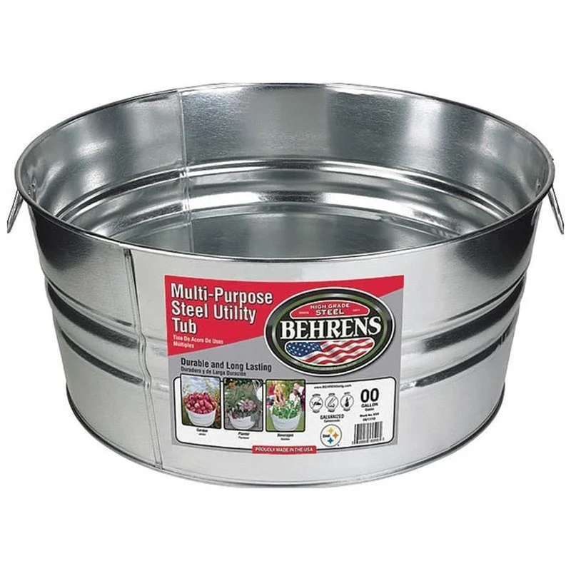 BEHRENS MULTI-PURPOSE GALVANIZED STEEL UTILITY TUB STEEL