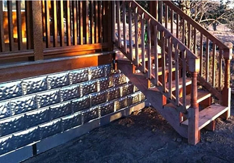 Behrens Rock Faced Galvanized Steel Skirting Panel Galvanized