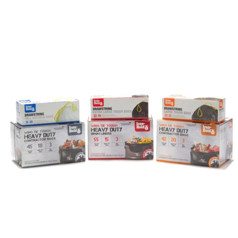 Berry Global Iron-Hold Trash Bags White