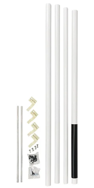 BestNest Heath Telescoping Martin House and Gourds Pole, White, 15' White
