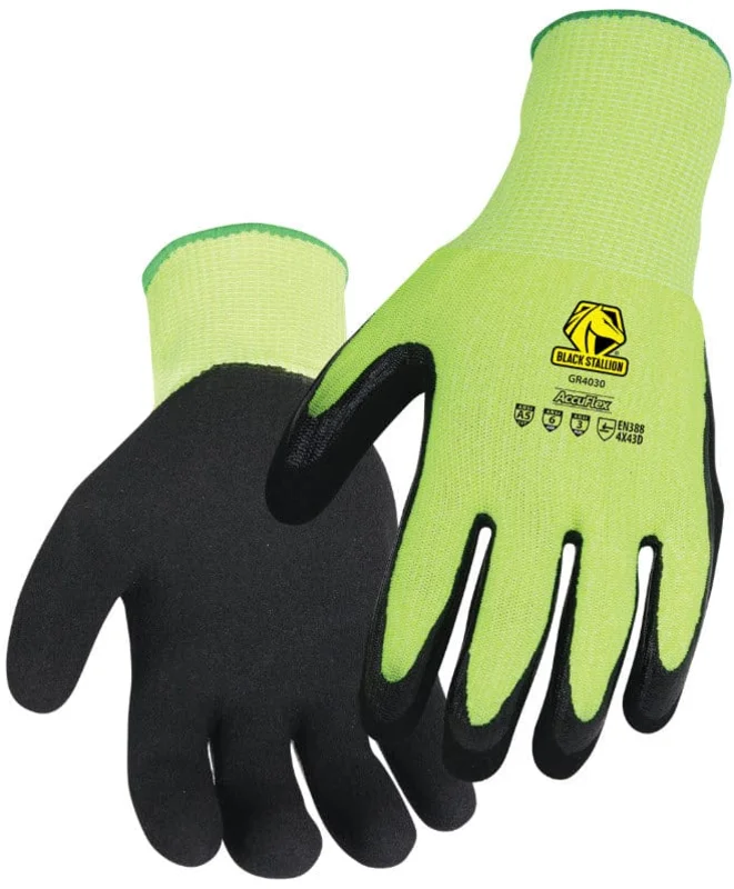 Black Stallion AccuFlex A5 Cut Resistant Hi-Vis Gloves GR4030-HB