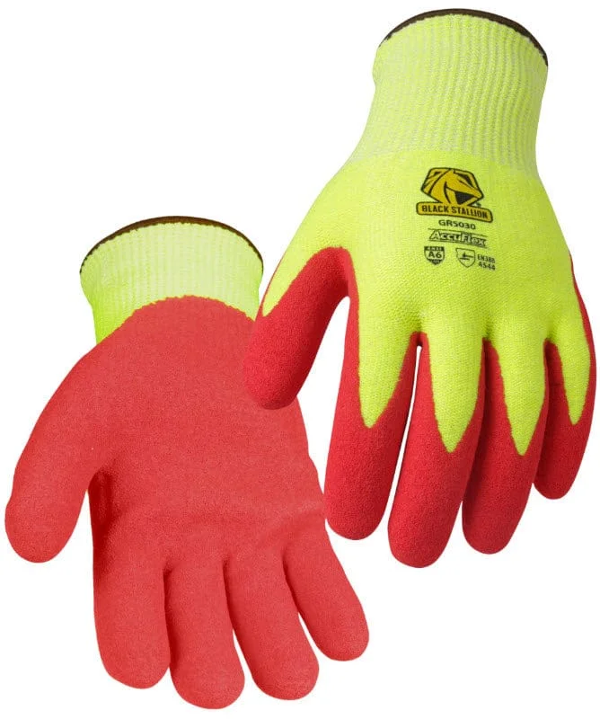 Black Stallion AccuFlex A6 Cut Resistant Hi-Vis Gloves GR5030