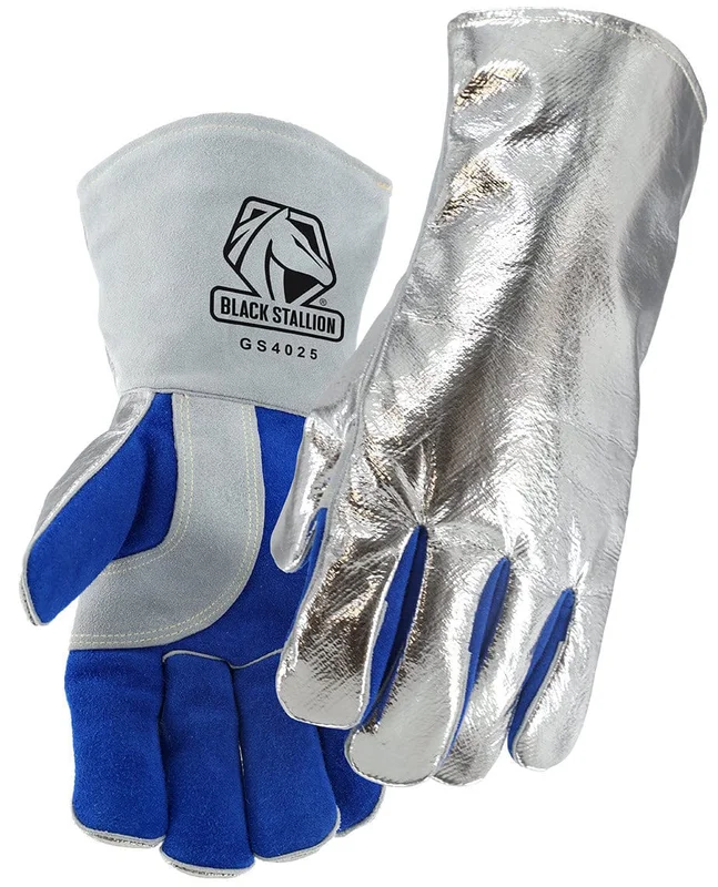 Black Stallion Aluminized Back Split Cowhide Welding Gloves GS4025-AB