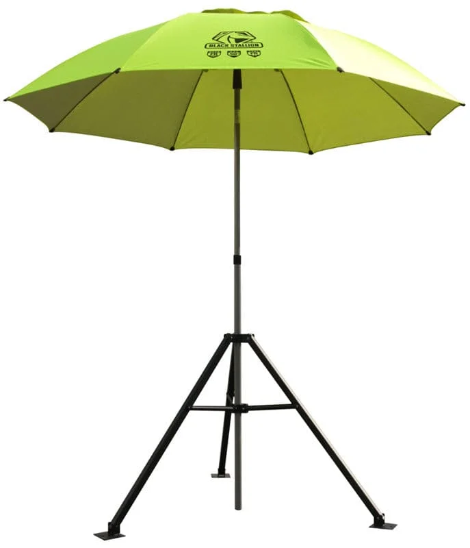 Black Stallion Core Industrial Umbrella w/Tripod Stand UB250-YEL