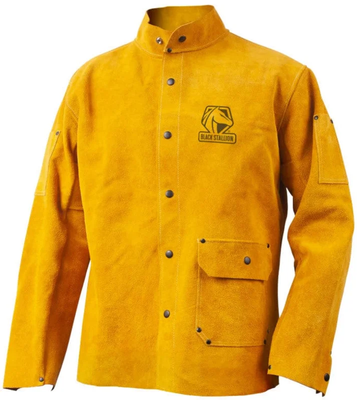 Black Stallion CORE Split Cowhide Leather Welding Jacket JL1550-TN