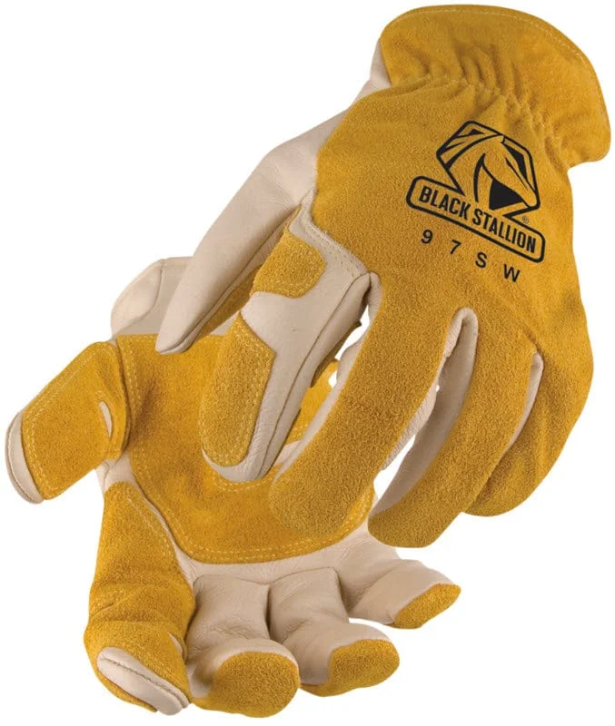 Black Stallion Drivers Gloves - Reinforced Grain Palm/Split Back 97SW