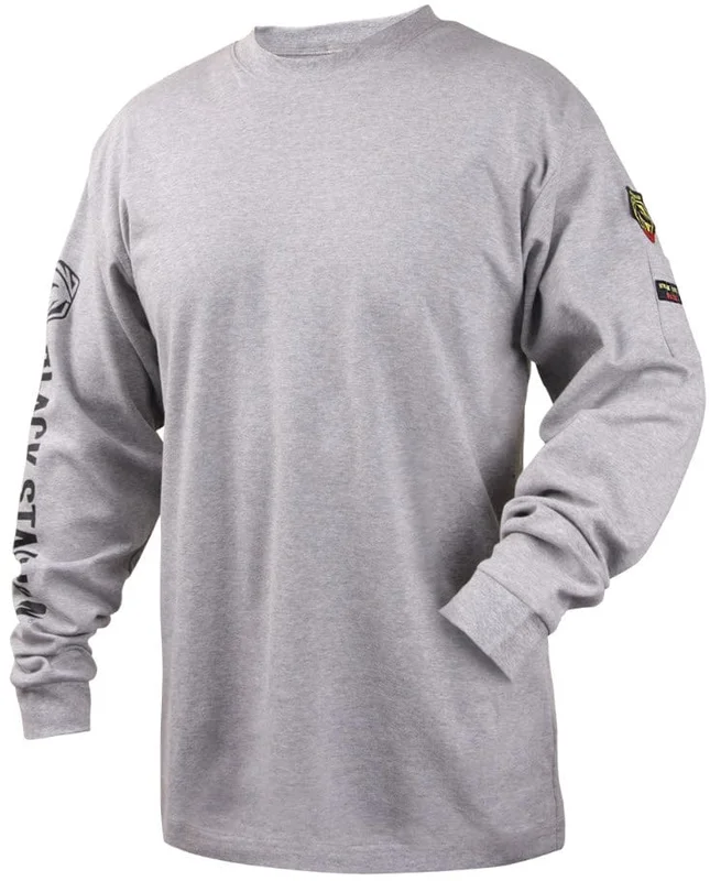 Black Stallion Flame Resistant 7 oz. Gray Cotton T-Shirt TF2510-GY