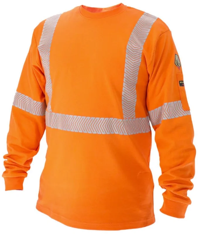 Black Stallion Flame Resistant Hi Vis Orange Cotton T-Shirt TF2511-OR