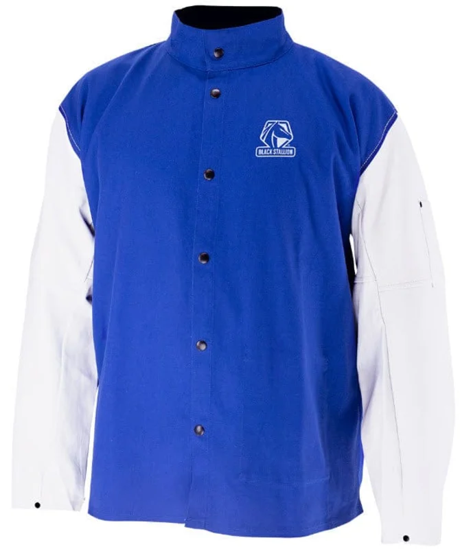 Black Stallion Grain Goatskin & FR Cotton Hybrid Welding Jacket JH3010-RB
