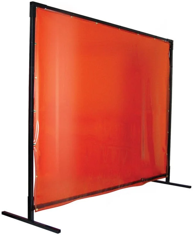 Black Stallion Heavy-Duty Welding Screen - 14 Mil Orange Vinyl
