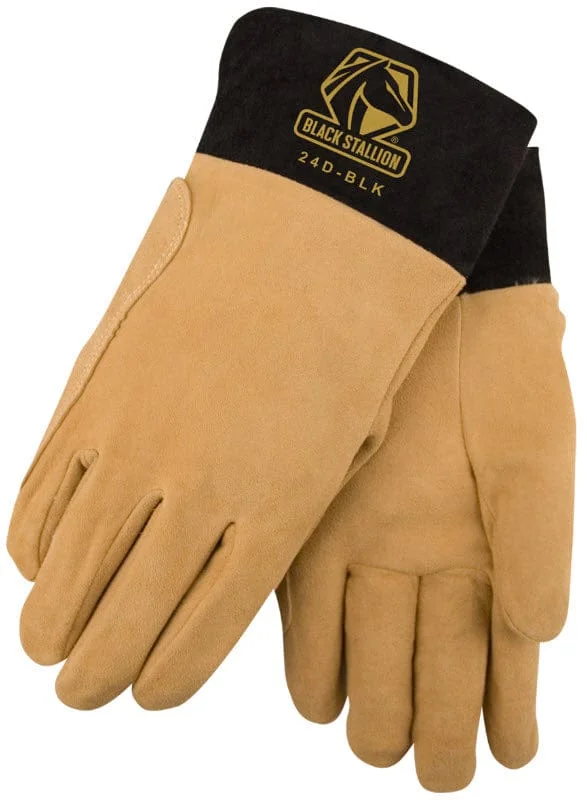 Black Stallion Welding Gloves - Deerskin TIG Glove 24D-BLK