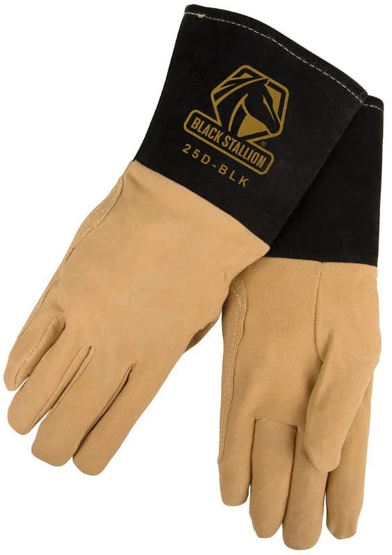 Black Stallion Welding Gloves - Deerskin TIG Glove 25D-BLK