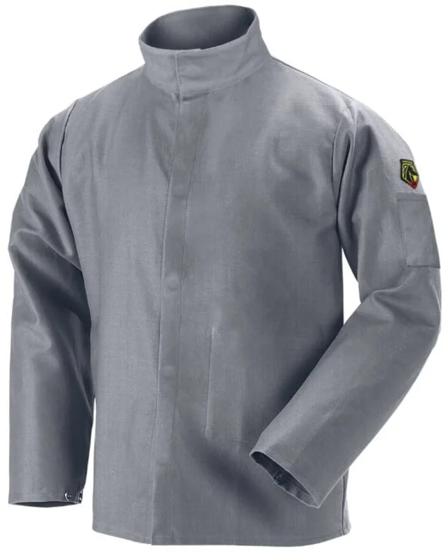 Black Stallion Welding Jacket - FR Gray Cotton JF2220-GY