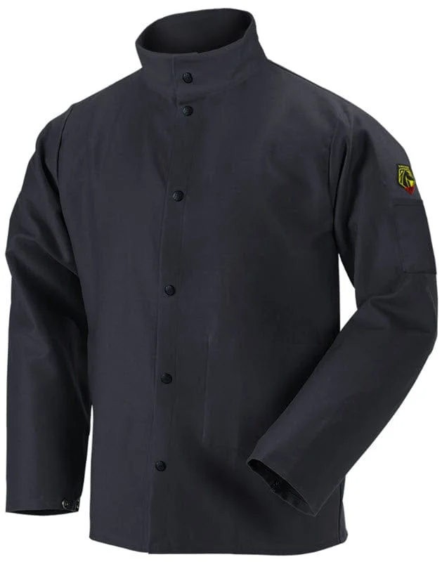 Black Stallion Welding Jacket - TruGuard 200 FR Black Cotton FBK9-30C