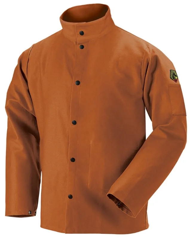 Black Stallion Welding Jacket - TruGuard 200 FR Brown Cotton FB2-30C