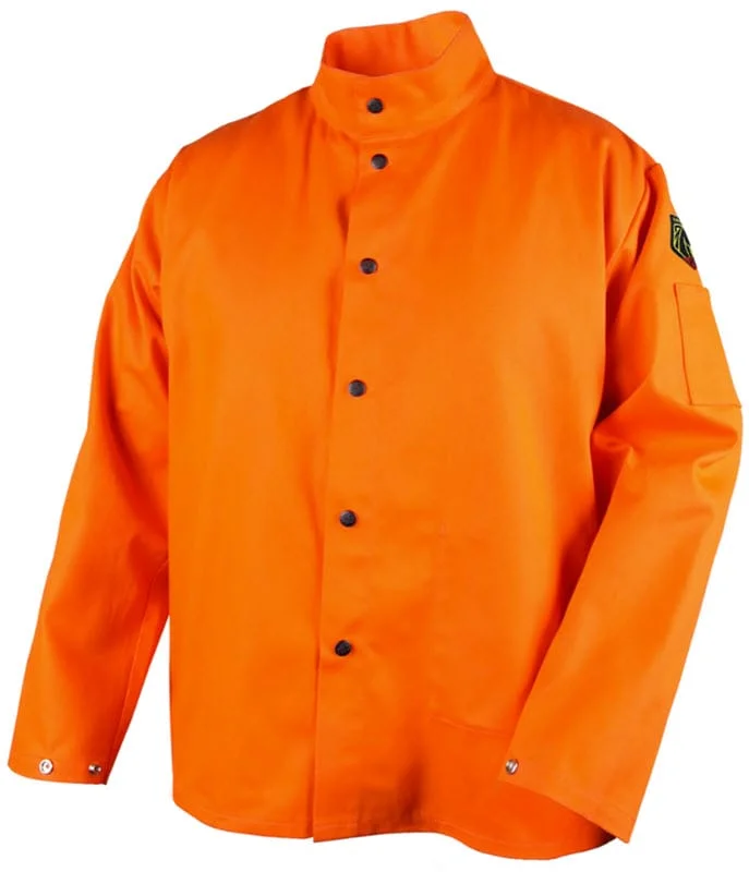 Black Stallion Welding Jacket - TruGuard 200 FR Orange Cotton FO9-30C