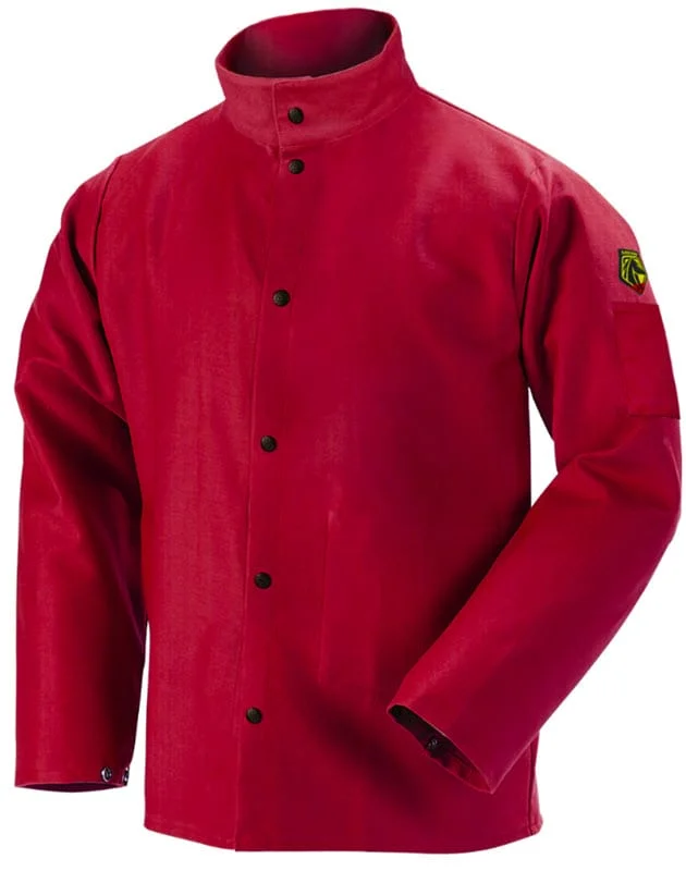 Black Stallion Welding Jacket - TruGuard 200 FR Red Cotton FR9-30C