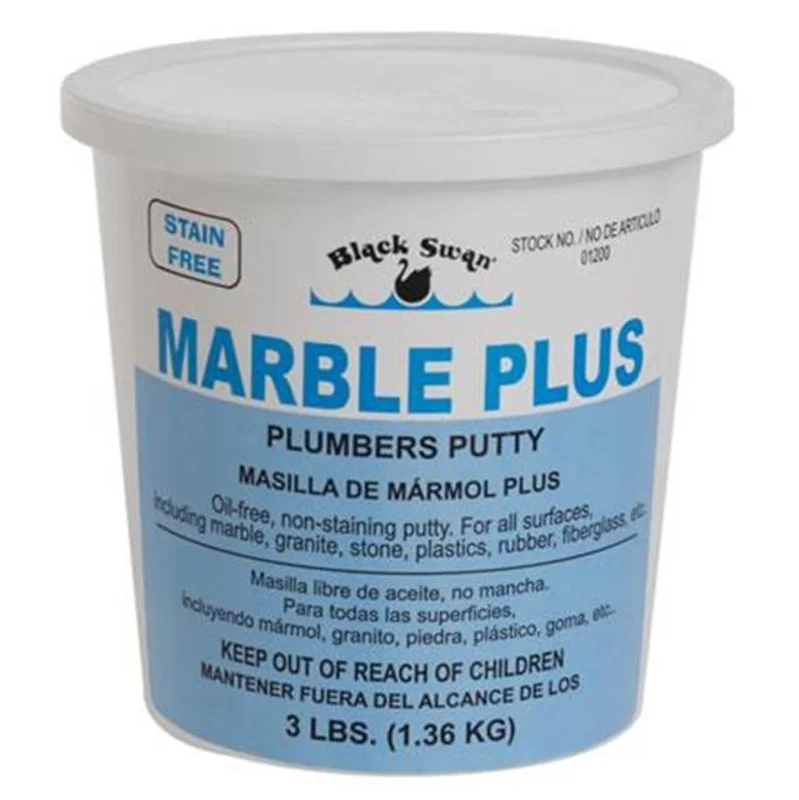 Black Swans Marble Plus Plumbers Putty 9 oz White